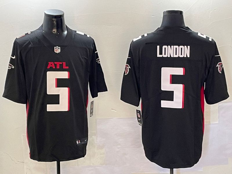 Men Atlanta Falcons #5 London Black Second generation 2024 Nike Limited NFL Jersey style 0108->atlanta falcons->NFL Jersey